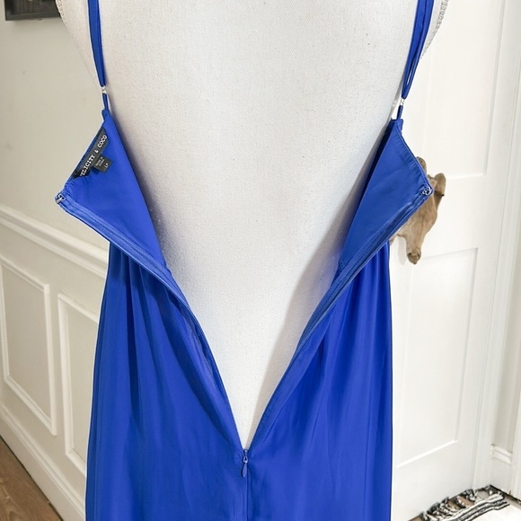 Felicity & Coco Womens Blue Empire Waist Maxi Dress Sleeveless Spaghetti LP - Picture 4 of 11